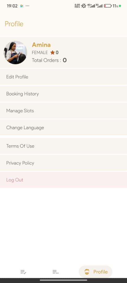 App BarberMen interface